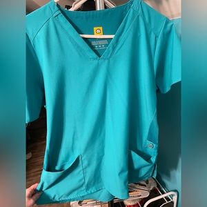 Wonder Wink teal scrub set, medium